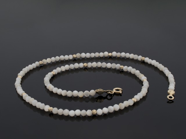 Lant aur 14 K, coral si snur silicon CBL 105